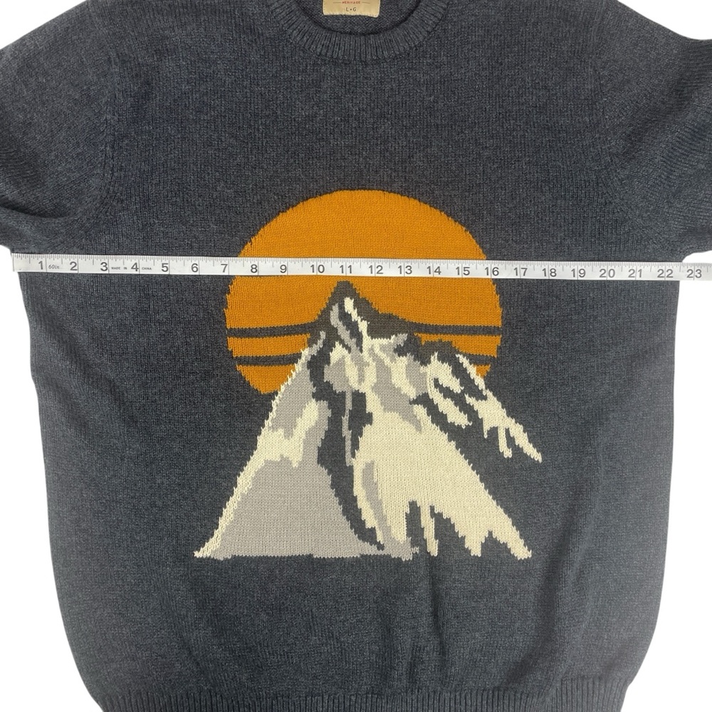 Wind River Heritage Mens Knit Mountain Sunset Graphic Crewneck Sweater Size L - Picture 8 of 8